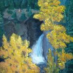Painting of Vancouver nature and waterfall - Julia Sotnykova