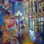 A painting of a Paris Street by Julia Sotnykova